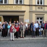 Gruppenbild vor dem "Goldenen Löwe" in Eisenach